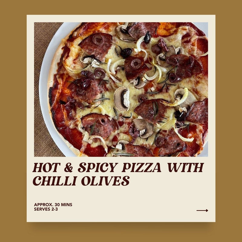 Hot & Spicy Pizza with Chilli Olives