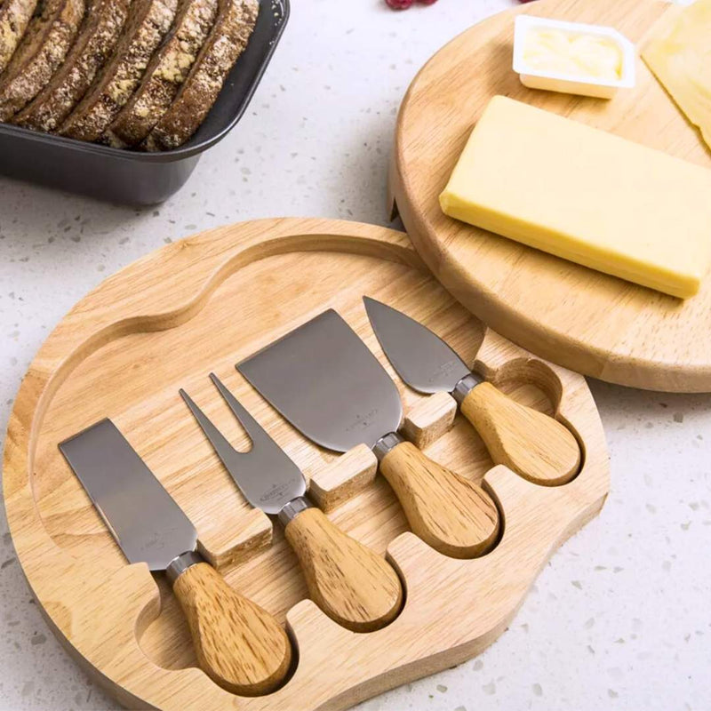 5-Piece Cheese Knife and Board Set