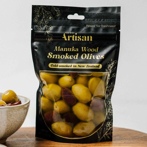 Manuka Wood Smoked Olives in Infused Olive Range (Four Pack)