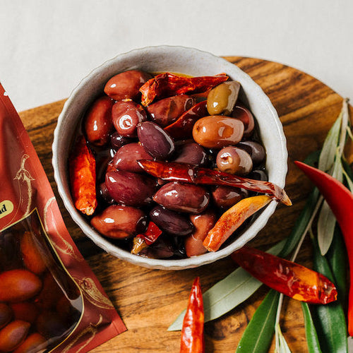 Spicy Sichuan Chili Olives made from New Zealand